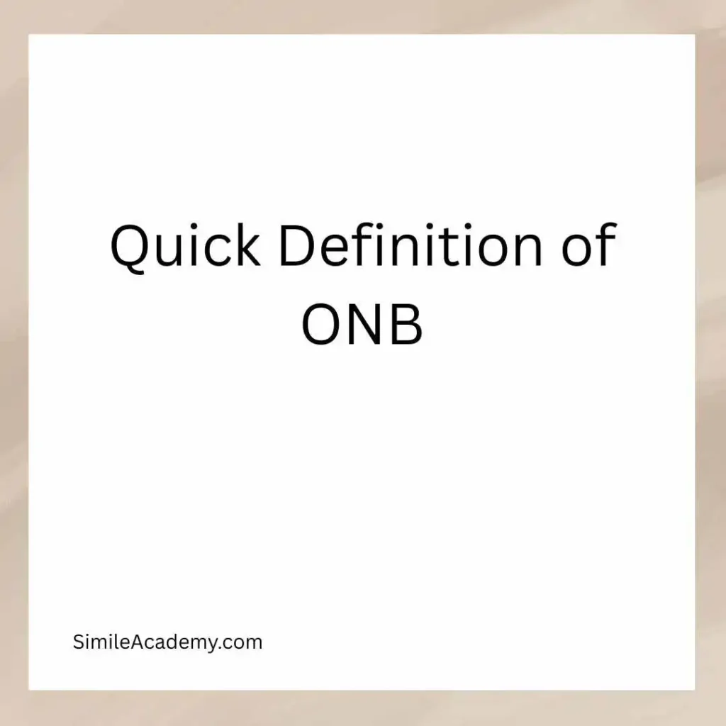 Quick Definition of ONB