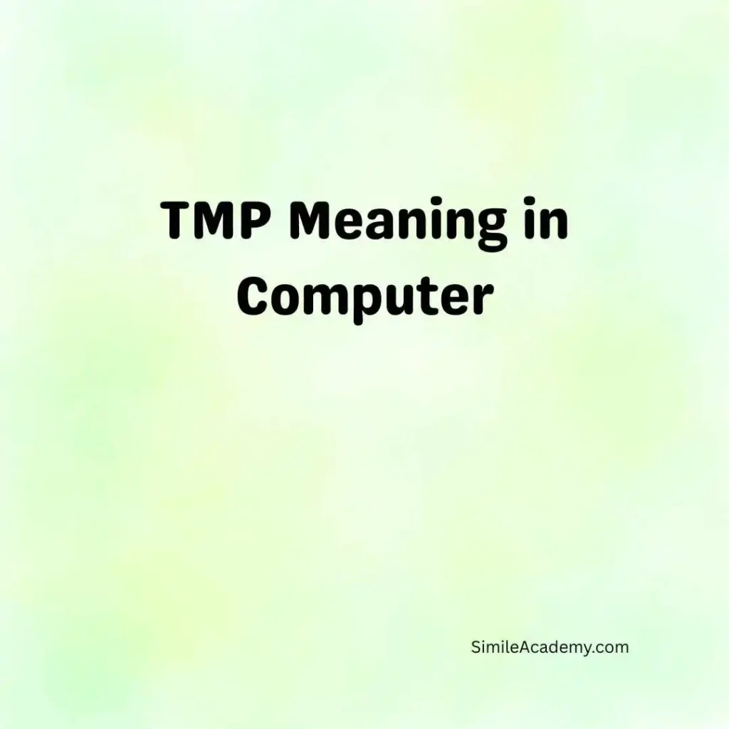 TMP Meaning in Computer