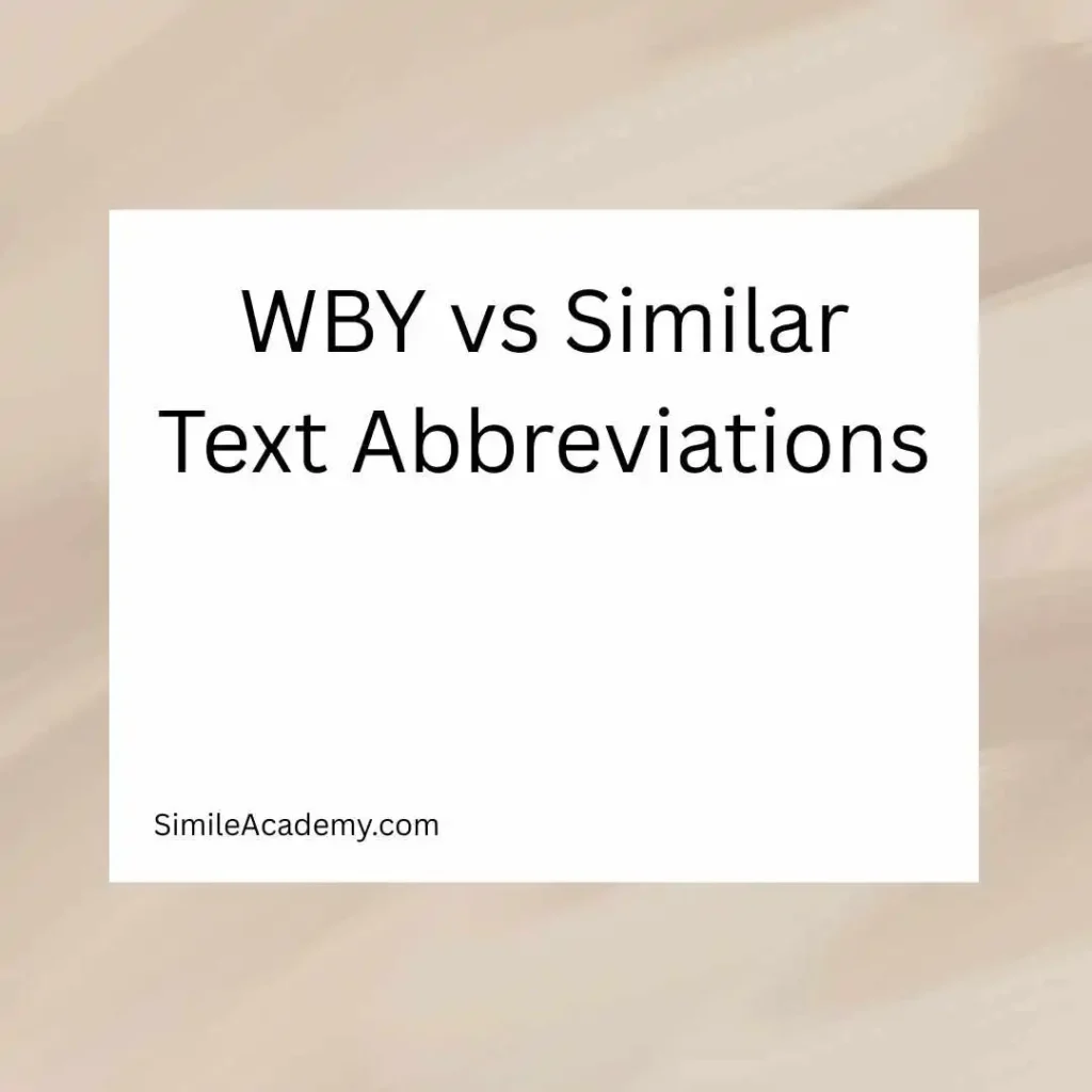 WBY vs Similar Text Abbreviations