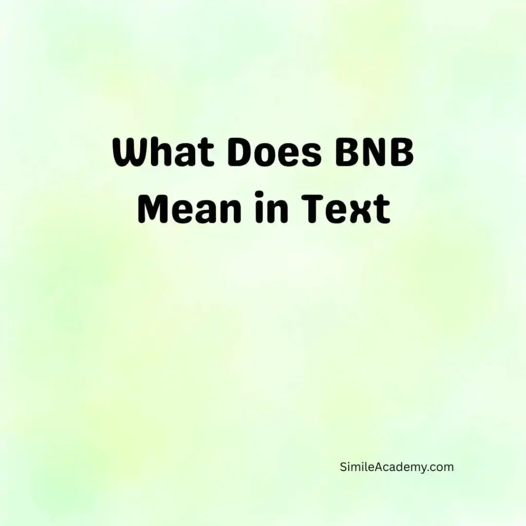What Does BNB Mean in Text
