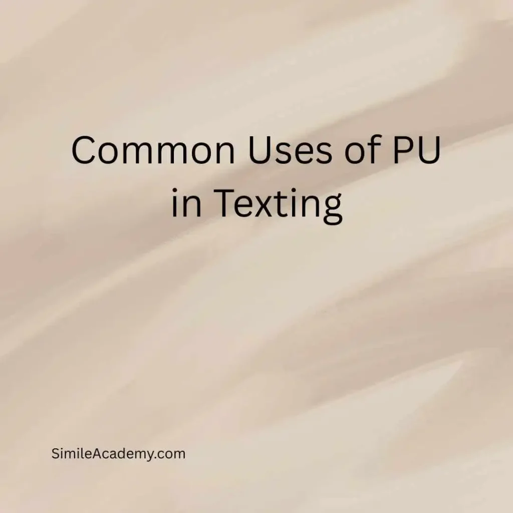 Common Uses of PU in Texting