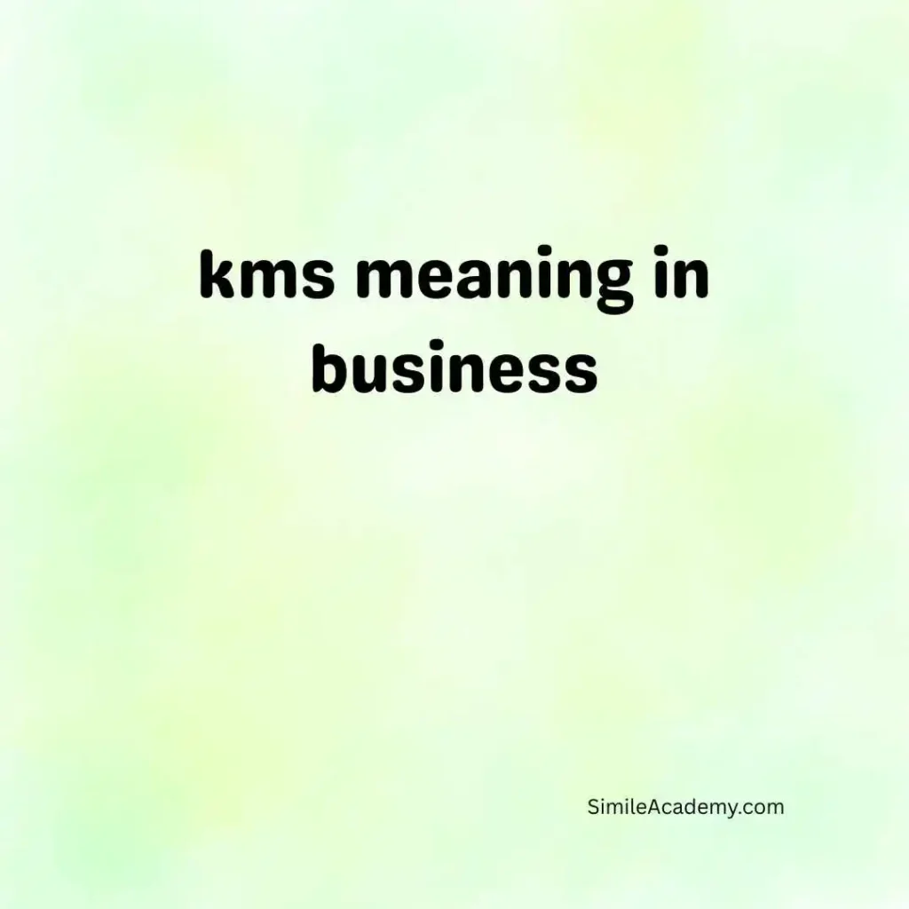 kms meaning in business