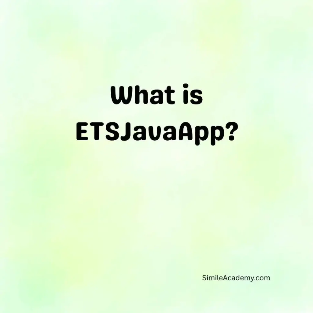 What is ETSJavaApp