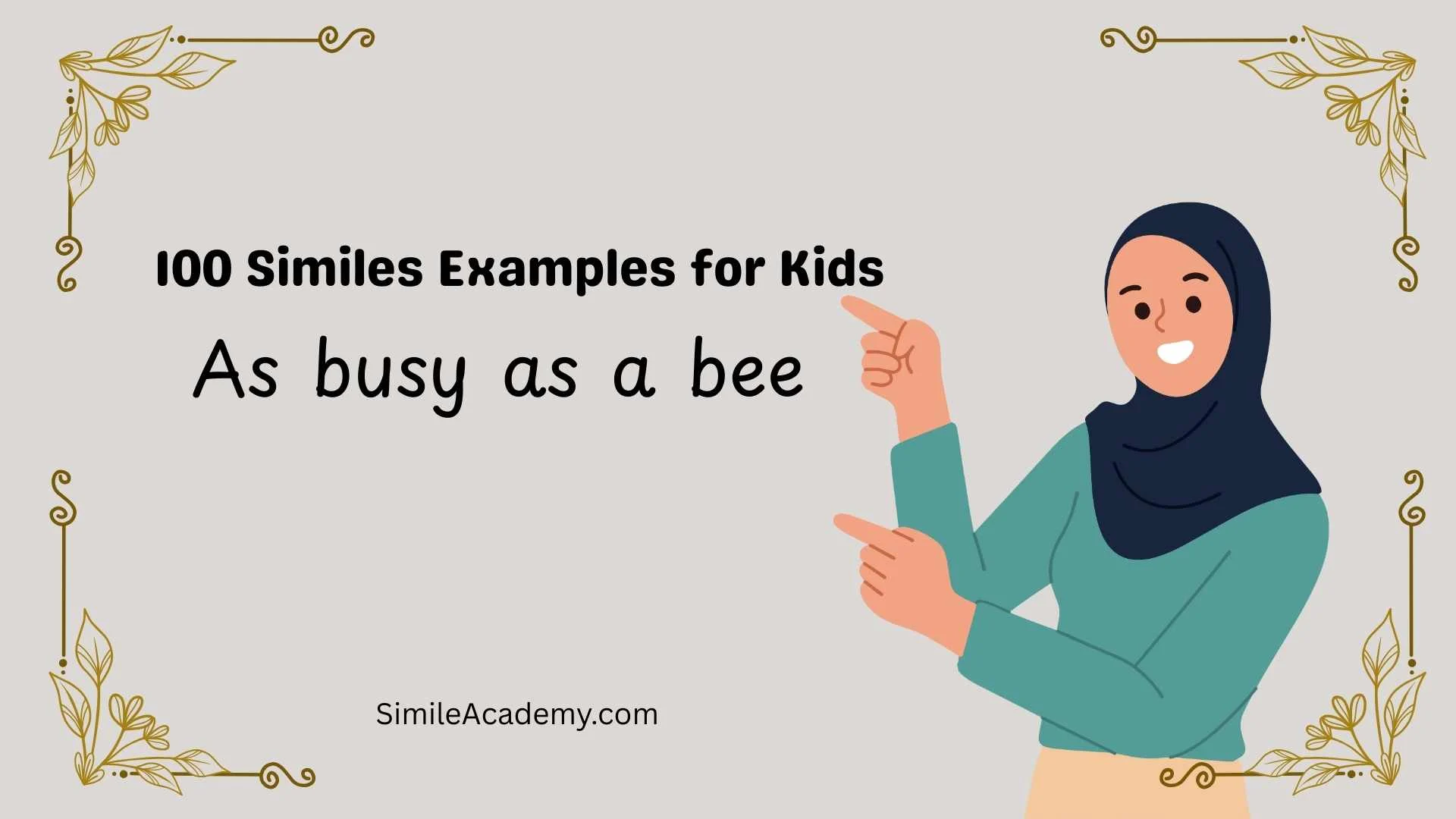 100 Similes Examples for Kids