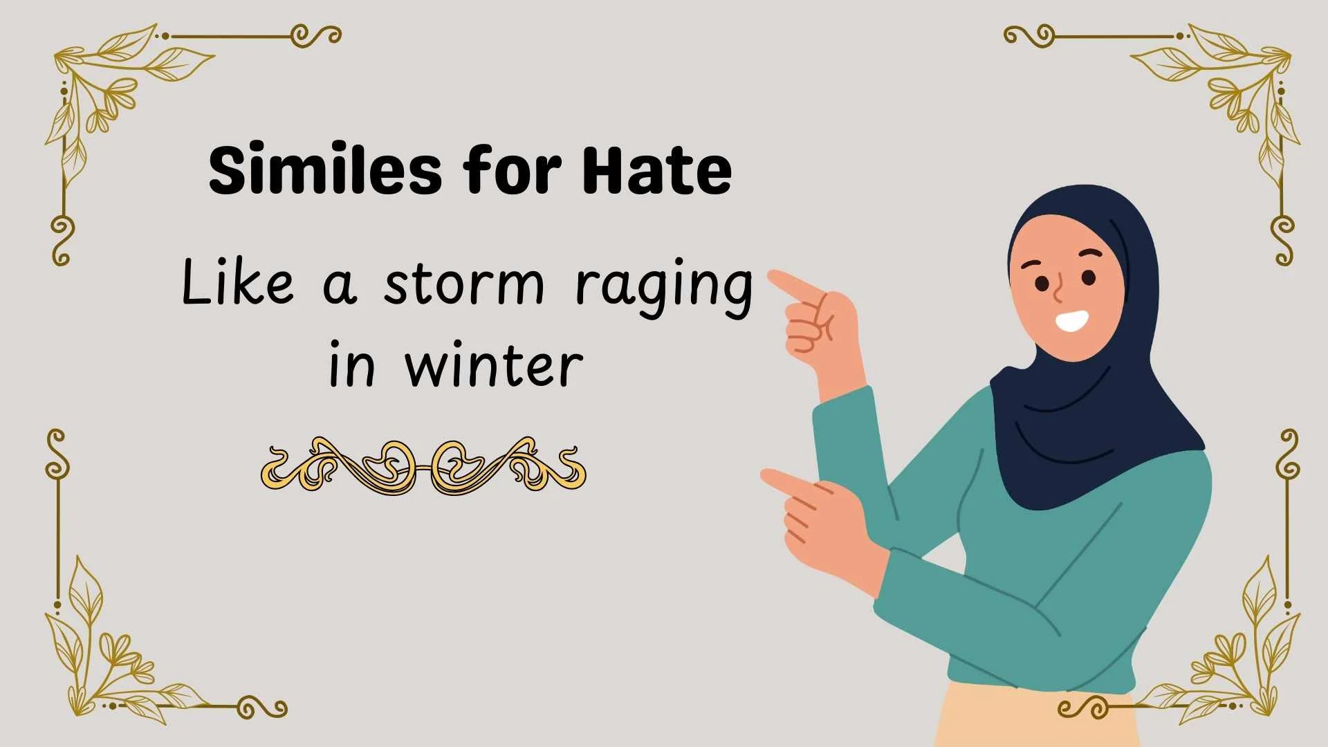 Similes for Hate