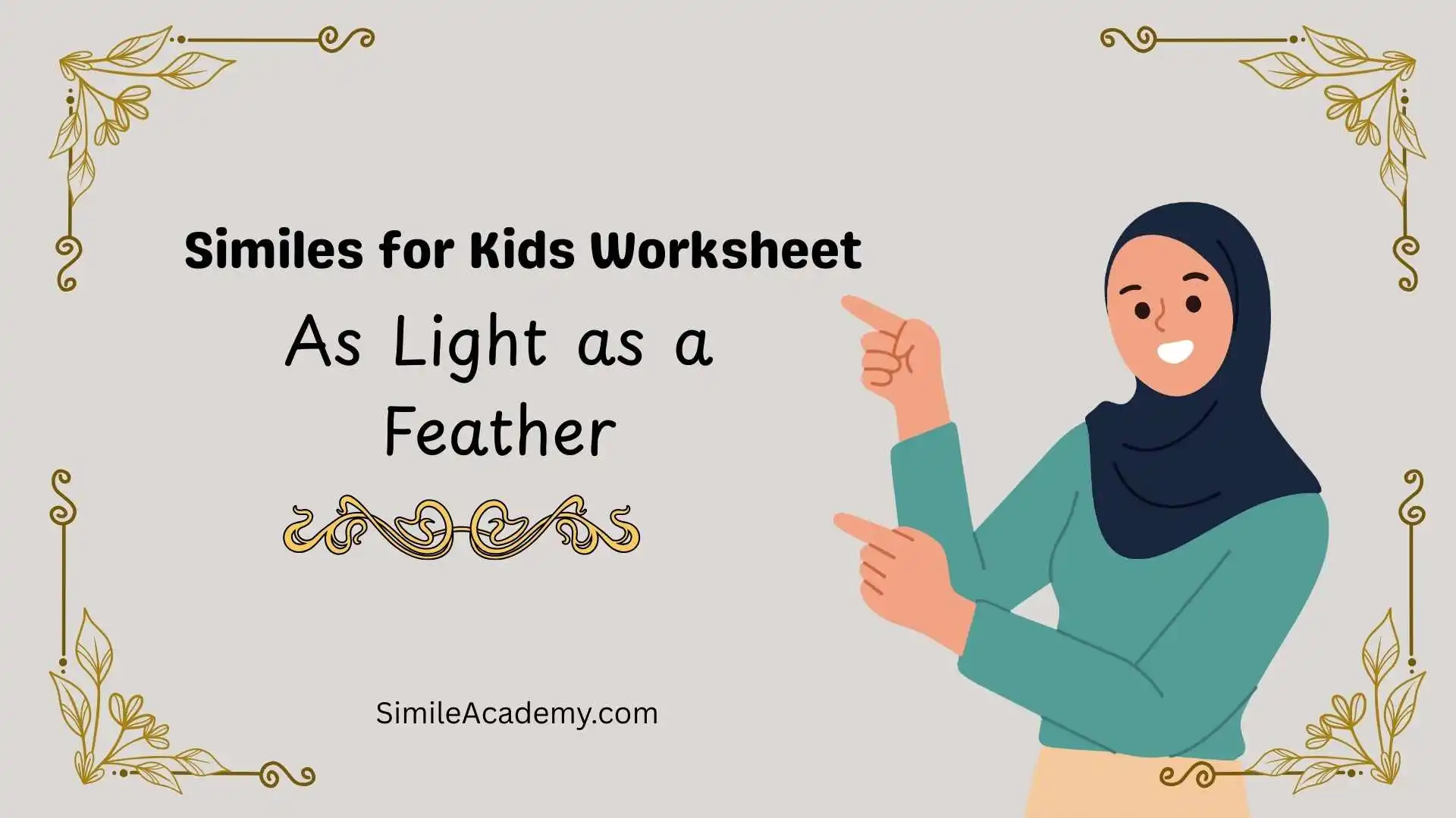 Similes for Kids Worksheet