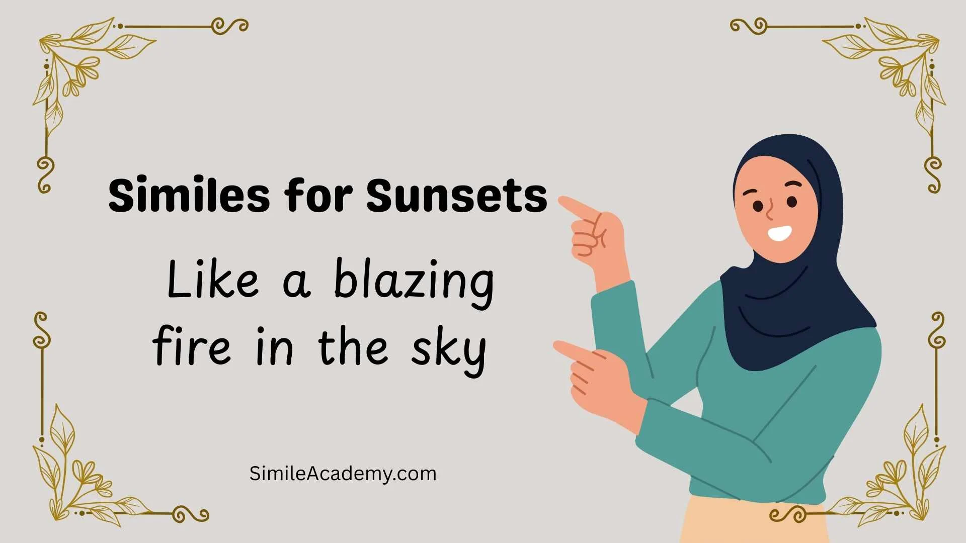 Similes for Sunsets