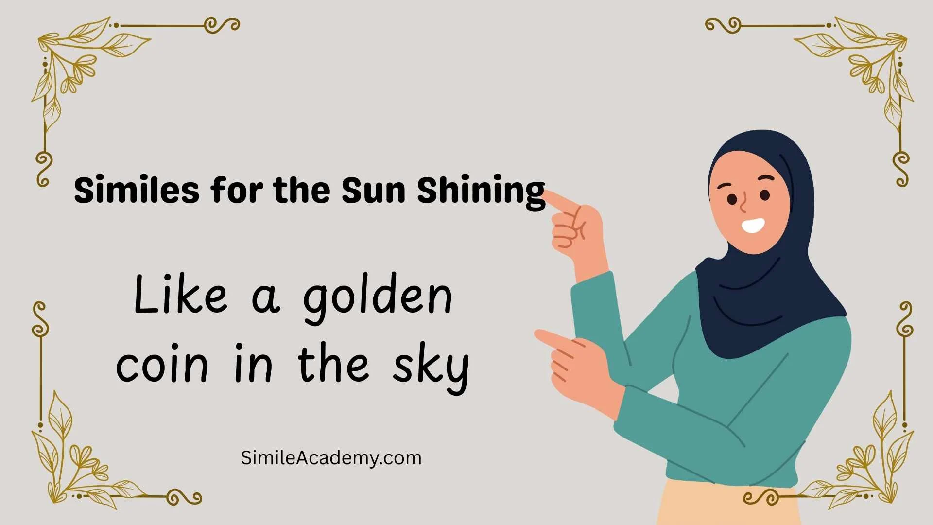 Similes for the Sun Shining