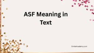 ASF Meaning in Text