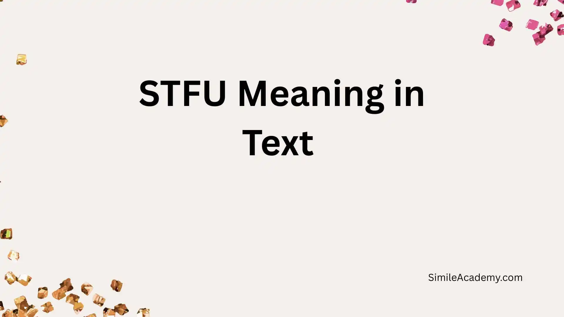 STFU Meaning in Text 