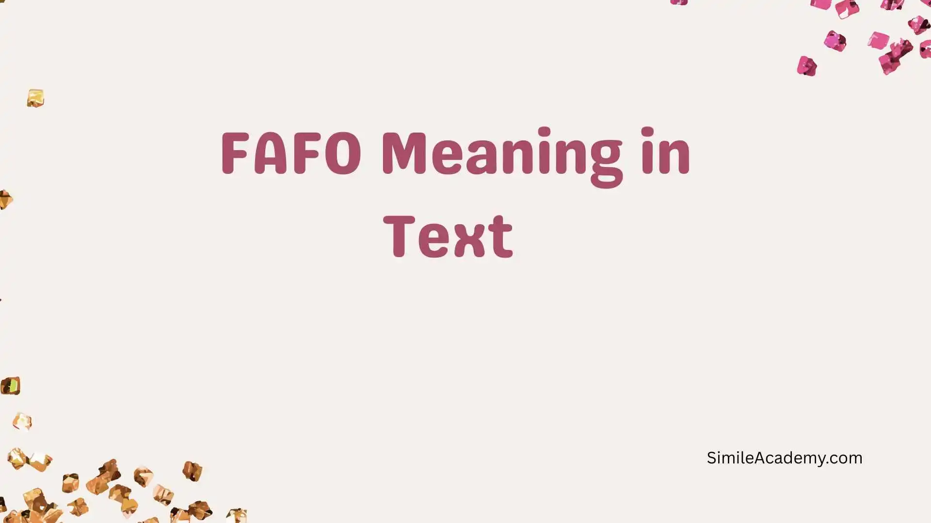FAFO Meaning in Text 
