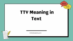 TTY Meaning in Text