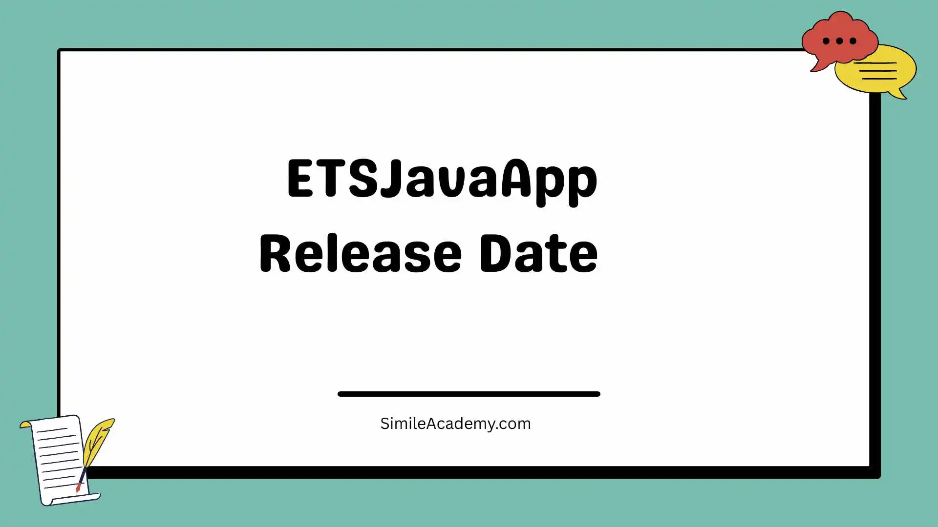 ETSJavaApp Release Date  
